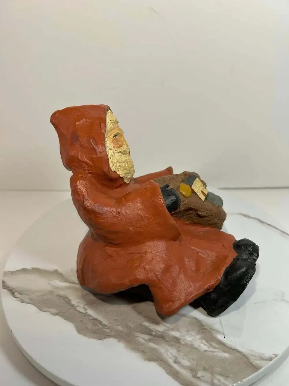 Spillman Resin Folk Art Santa Sculpture